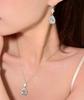 Princess Teardrop Gem Bracelet, Galaxy Bright, 18K Gold Plated, Water Drop Large Carat Zircon Earrings, Necklace
