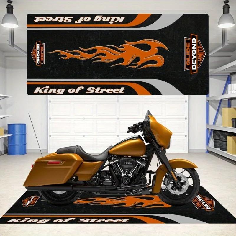 Motorcycle Display Floor Mat, Dirt-Resistant Home Decoration, Corridor And Passageway Carpet, Room Bedside Blanket
