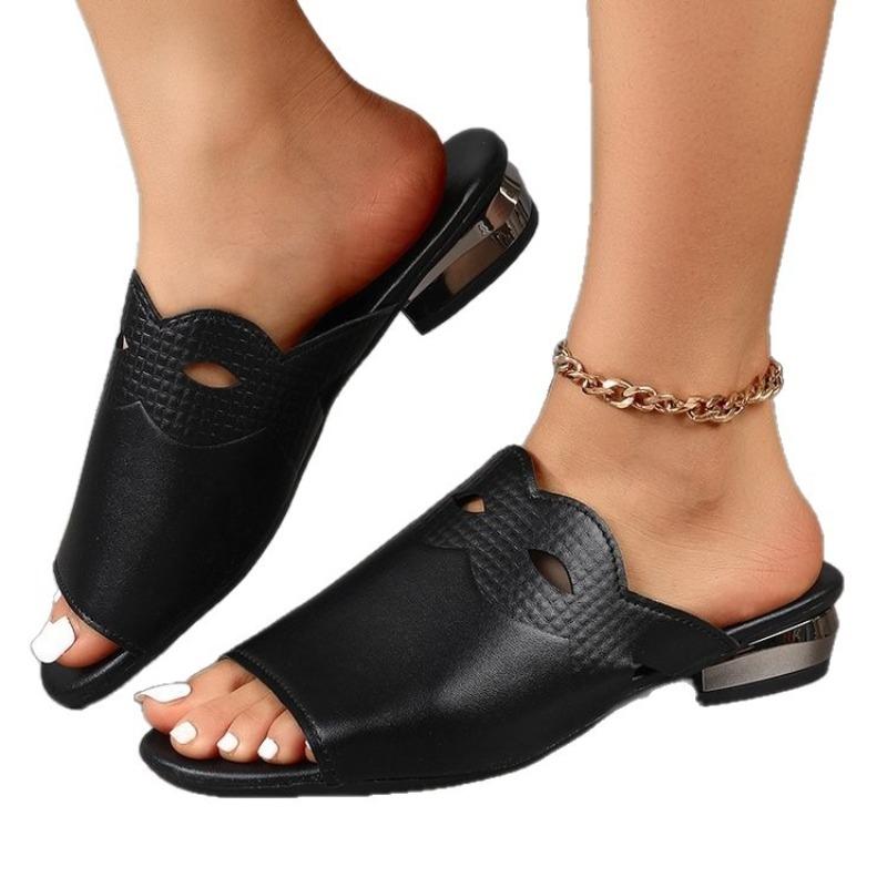 Low Heel Pointed-toe Women's Shoes - New Style Flat Heel Large Size Sandals and Slippers Devotion
