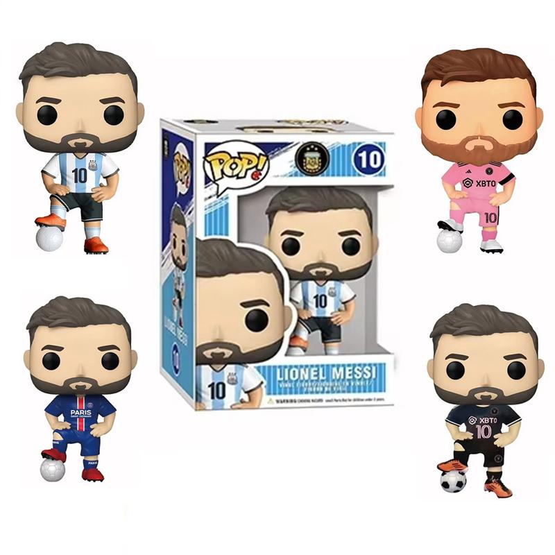 New Pop Lionel Messi #10 Football Stars Decoration Ornaments Action Figure Collection Model Toy for Children Birthday Gift