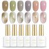 Emigoro Gel Nail Set Color Gel Sheer Colors Compatible 6 Colors Perfect for DIY Nail Art Beginners - - - 10ml/bottle - UV/LED - -