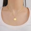  Double Sided Elizabeth Pendant Necklace Stainless Steel Charm Round Lettering Necklaces Women Girl Fashion Jewelry Gifts