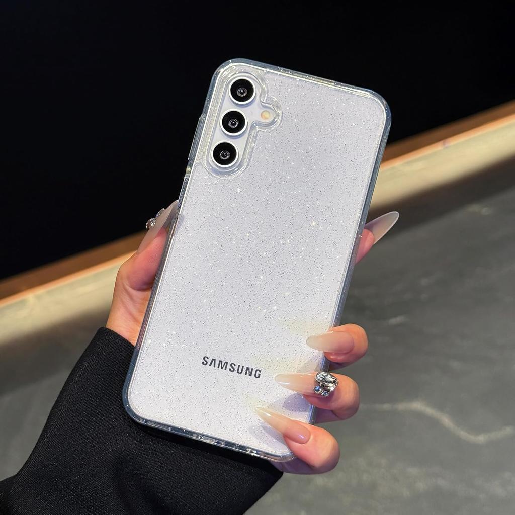 Glitter Case For Samsung Galaxy S25 Edge S24 FE S23 Ultra S22 Plus S21 S20 A56 5G A55 A36 A26 A16 A06 A35 A25 A15 A34 Note 20 Cover Phone Accessories