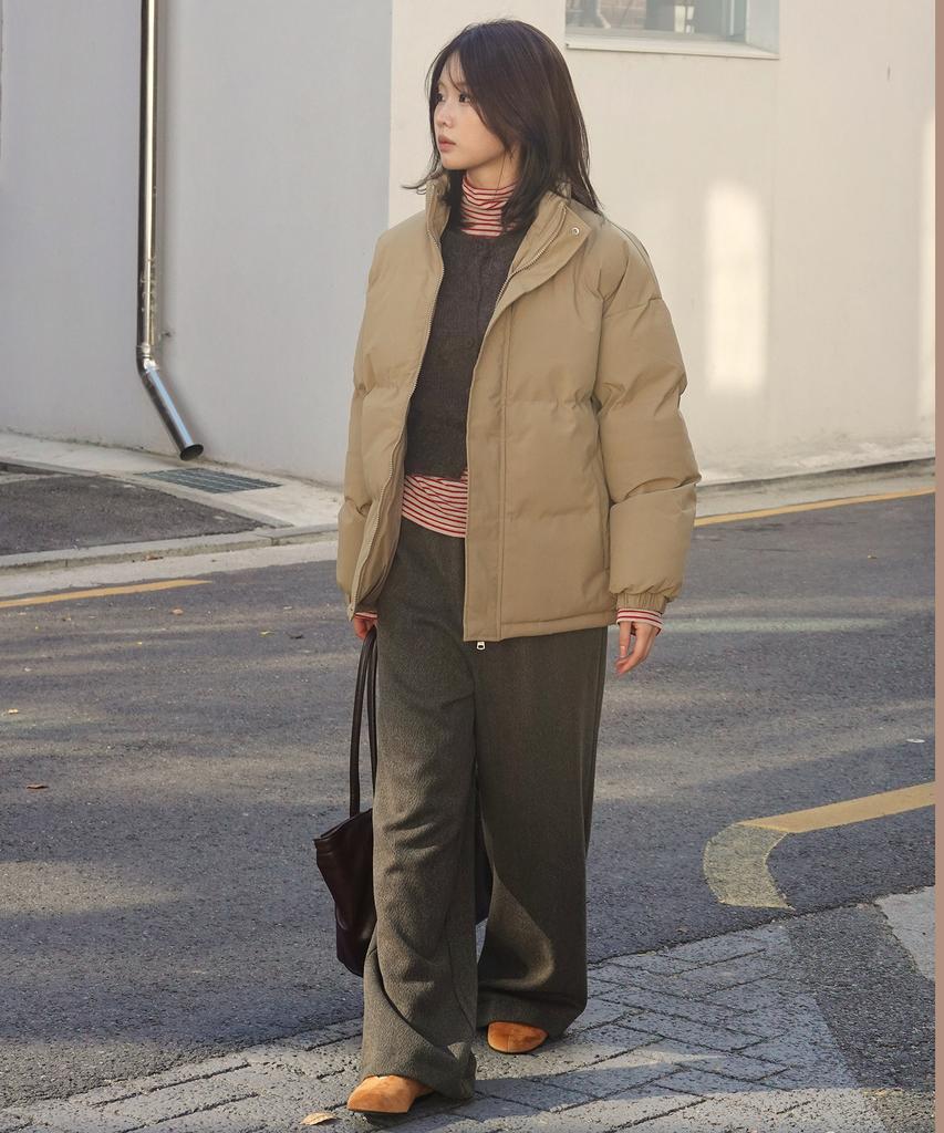 Julliapepe Daily Wool Banding Pants (Khaki)