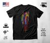 Horse Portrait Neon Graphic T-Shirt Black Unisex S-2XL