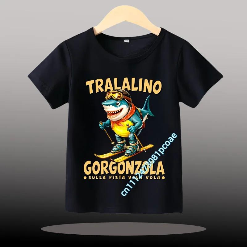 Children Unisex T-shirt Girl Boy Italian Brainrot Animals Kids Tung Tung Tung Sahur Short Sleeve Funny Meme Tee Summer Clothing