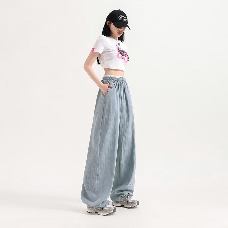 UNIFREE Women s Loose Straight Wide-Leg Casual Pants S