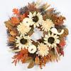 Lebhafter Herbstkranz mit Sonnenblumen und Beeren für die Haustür Herbstkränze für die Haustür 24 Zoll