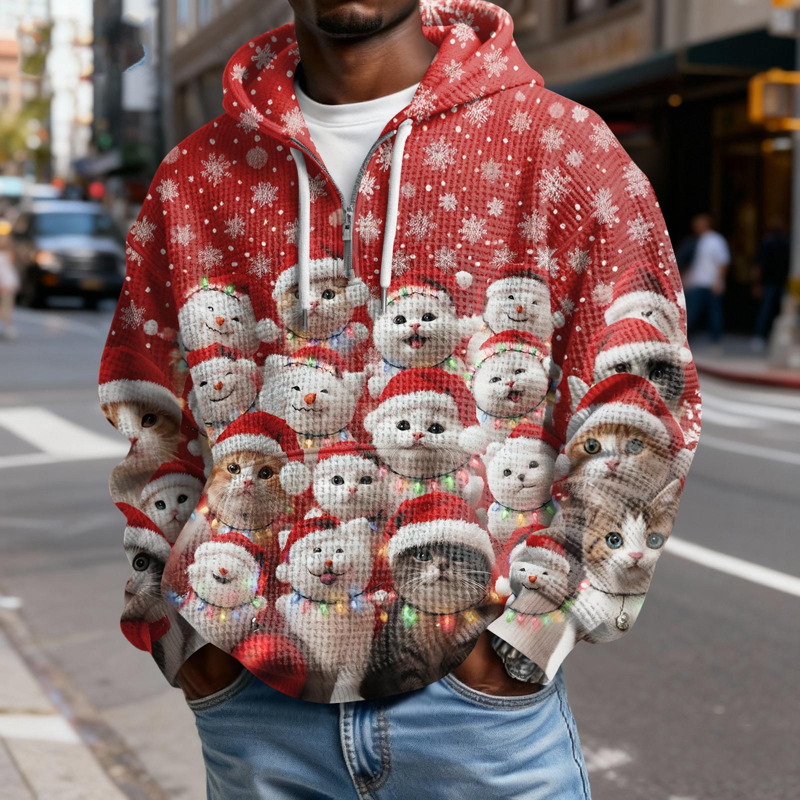 

Мужская повседневная однотонная толстовка с капюшоном на молнии, повседневная футболка с длинным рукавом на молнии XL арбуз красный