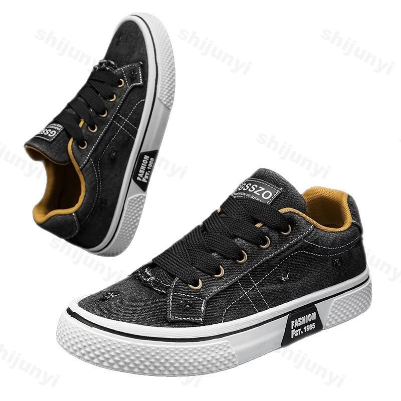Autumn Men Casual Sports Shoes Canvas Retro Breathable Comfortable Anti Slip Thick Platform Outdoor Running Shoes Zapatillas