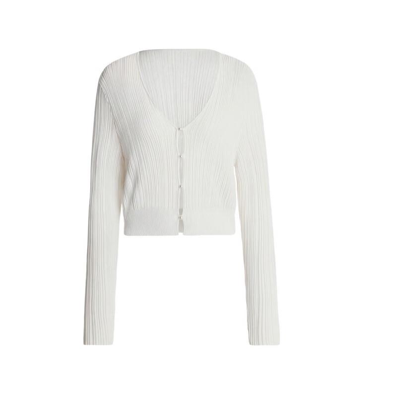 ELLASSAY Women's Lyocell V-Neck Textured Knit Top