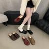 Lazy fashion niche bag head half slippers women wear new retro temperament casual lazy platform muller single shoes