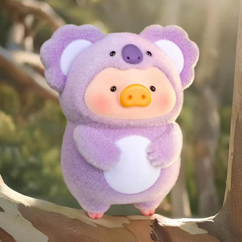 Genuine Lulu The Piggy Animal Party Series Figurine Cute Lulu Pig Doll Model Decor Toy Girl Surprise Gift