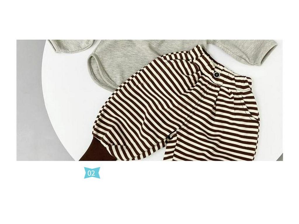 Kids' 2024 Korean Striped Harem Pants - Spring Mid-Waist Trend for Small & Medium Children