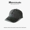 25 early autumn new washed cotton baseball cap women's visor showing face high quality sticker embroidered cap tide