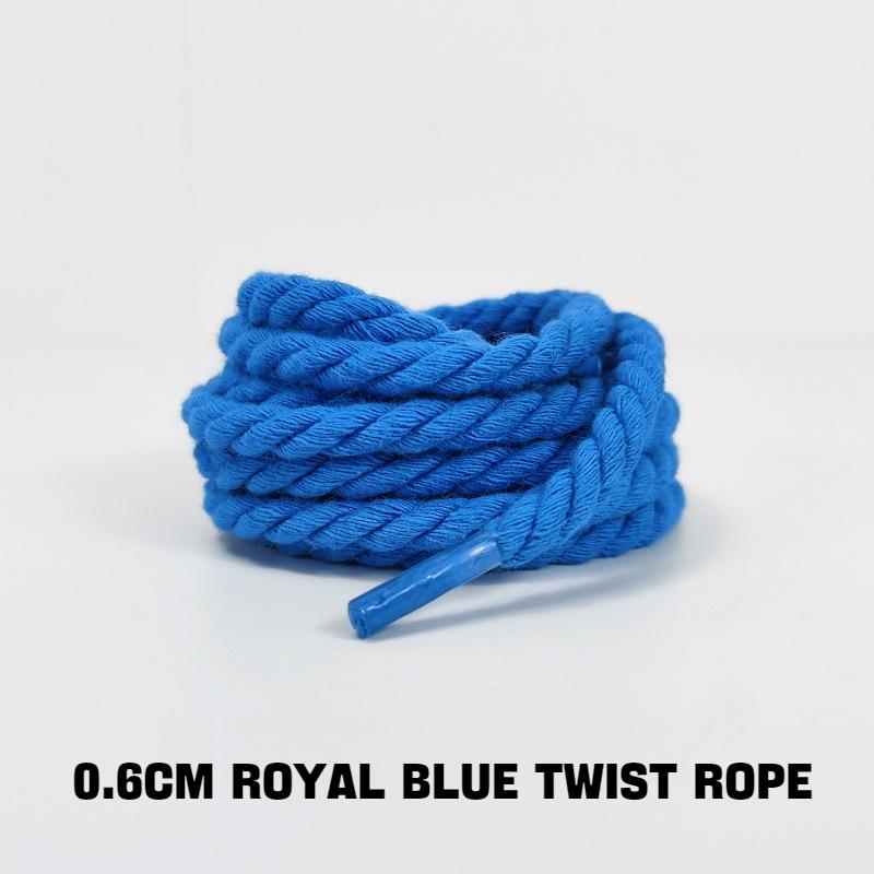 Round Shoelaces AF1/AJ1 0.6CM Thicker Cotton Shoelace Twisted Rope Laces Sneakers Boots Shoe laces for Shoes 120/140/160CM 1Pair