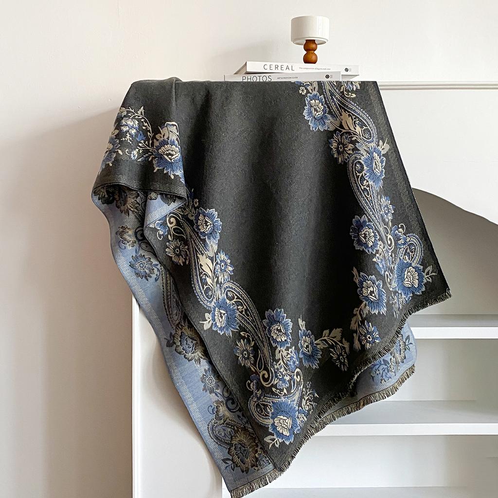 New Fashion Cashmere Women Paisley Print Double-sided Scarf  Winter Warm Elegance Shawl Pashmina Female Outdoor Scarves