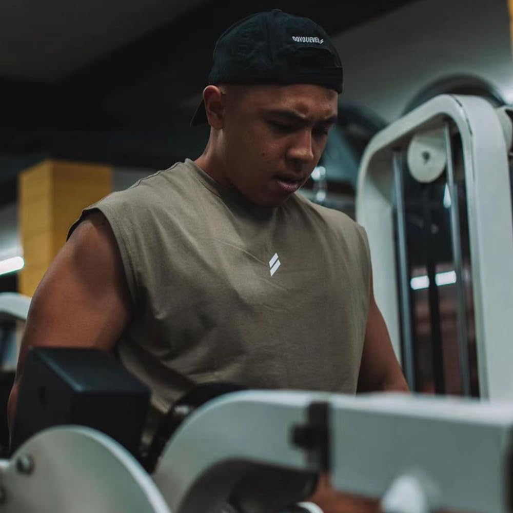 Training Wear Tank Top Shirt Sleeveless U Neck Sweat Absorbent Quick Drying Inner Underwear [LUONAIMEN] Men's