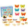 3D Butterfly Letter Matching Puzzle: Wooden Uppercase & Lowercase Recognition Toy for Children's Early Education