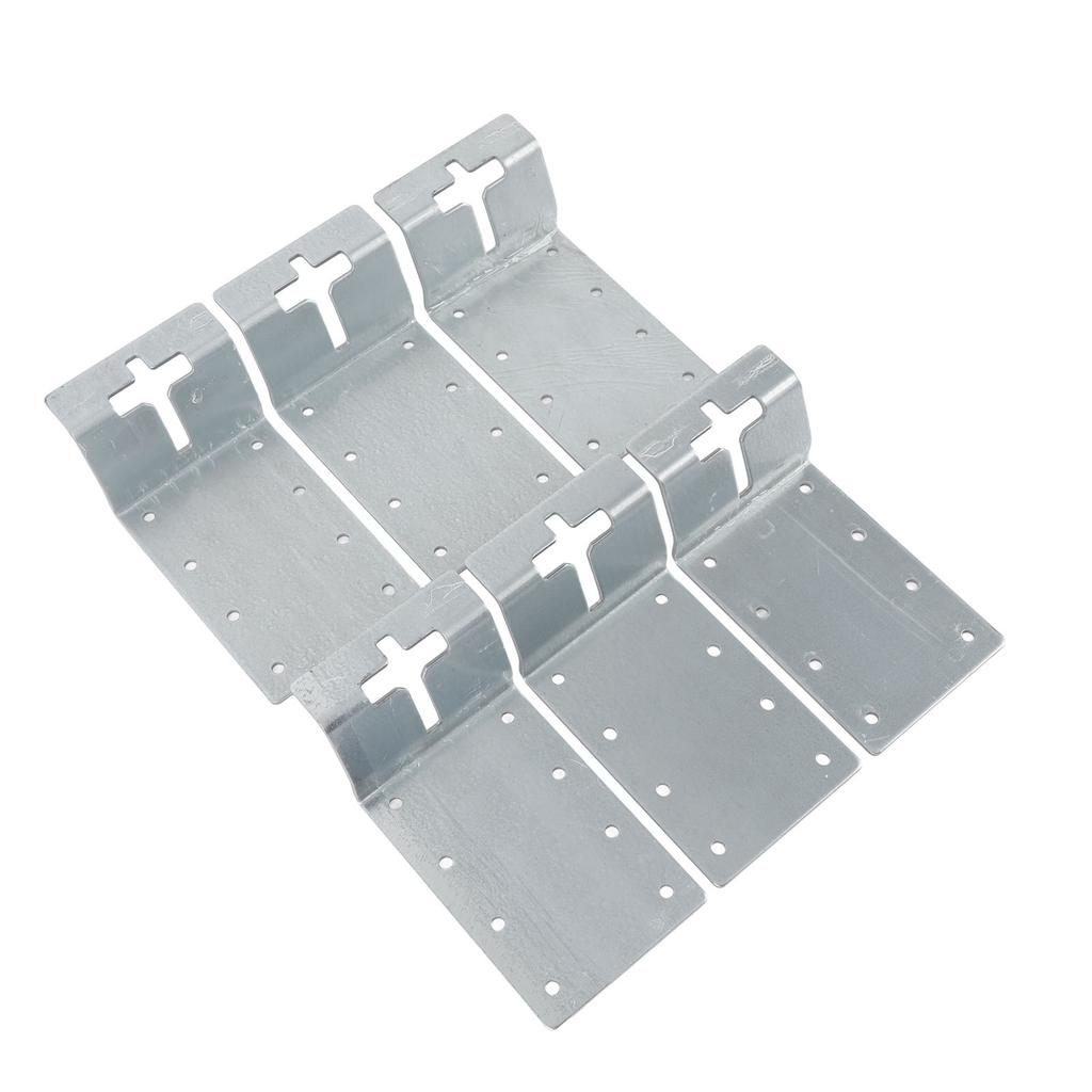 6PCS T Post Mounting Brackets Iron Multifunctional 3 Inch Mailbox T Post Fence Brackets for