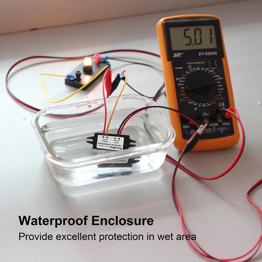 Waterproof 12V/24V To 5V Converter DC-DC Buck Module Power Adapter USB-A Female/C Type/Dual USB/Open Wire Connector