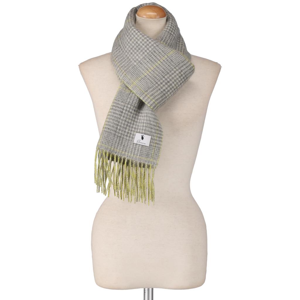 Elensia Cashmere Blend Reversible Scarf for Men and UV Glen 30 x 186 160 13 Colors Gift Idea Women, 98%+ Protection, Check, cm, g, Available, Gray,