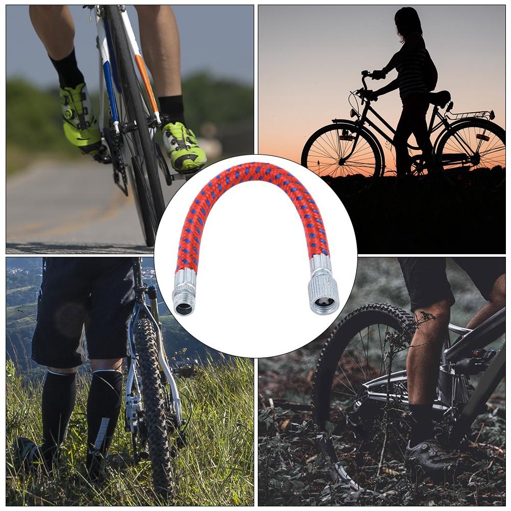 2 Pcs Outdoor   Pumping Cycling Bike Inflatable Pump Extension Tube(copper)