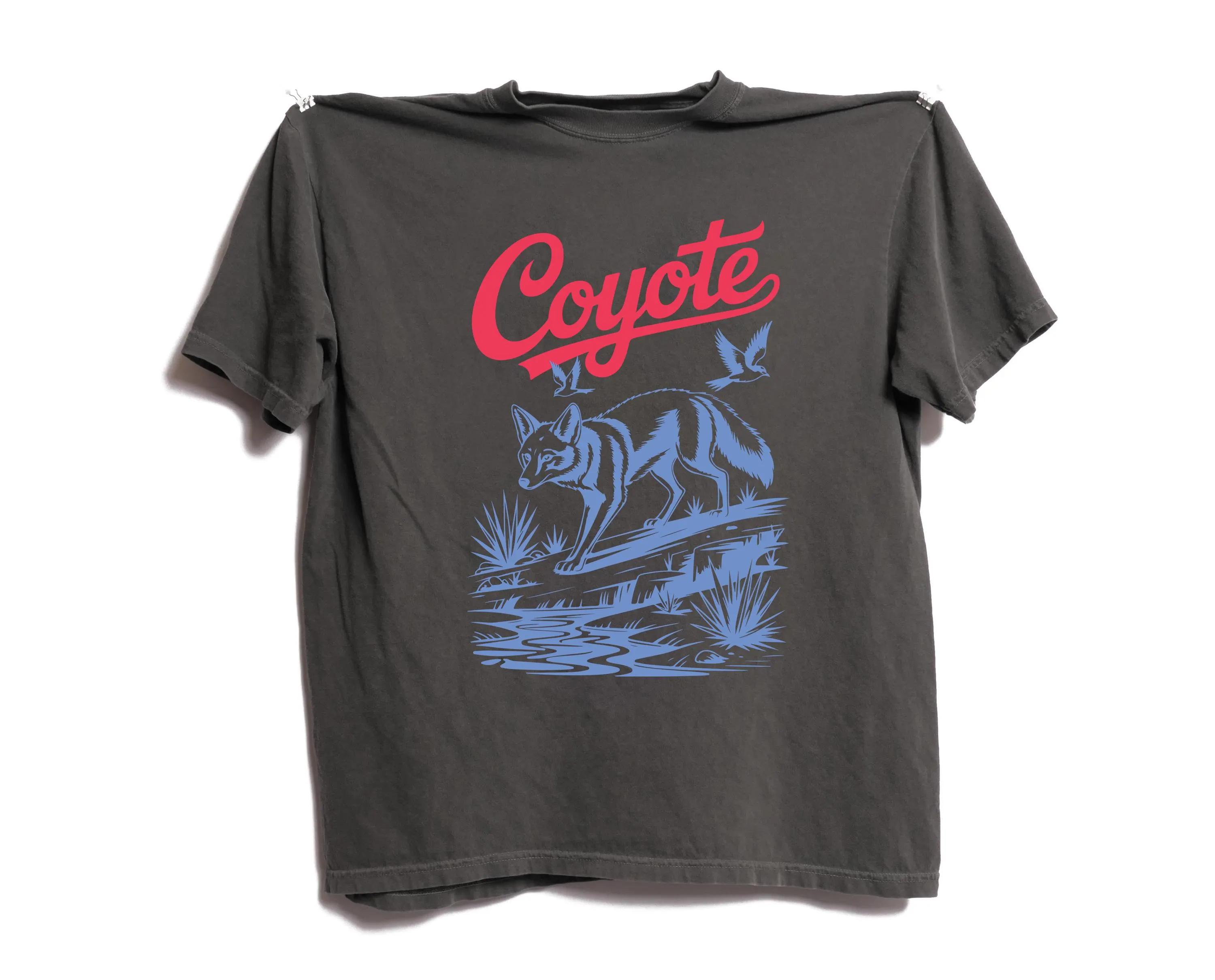 

Plus Size Summer Womens Vintage Desert Coyote Graphic TShirt Cotton Breathable Stylish Versatile Street Style Oversized XL
