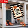 2D Flat - 2D Flat, Trick Or Treat Halloween Garden Flag Without Giving Candy_1   Outdoor Garden Flag Double-Sided Home Decoration Courtyard Decoration