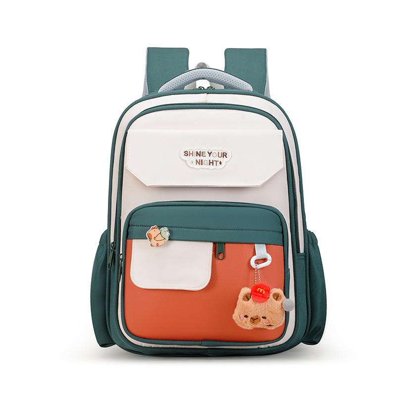 The New Schoolbag Is High-value, Fresh and Sweet, Contrasting Colors, Splicing Backpack Level 1-3, Lightweight Multi-pocket Backpack.