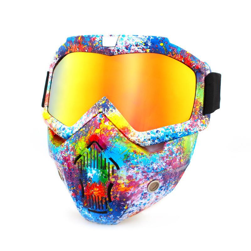 Retro face masks, goggles, off-road motorcycles, racing goggles, outdoor cycling glasses, skiing