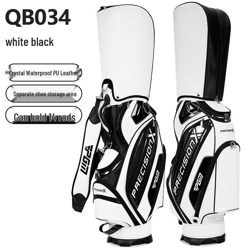 PGM Men's Waterproof PU Golf Bag, Large Capacity Club Bag