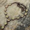 Unakite Necklace Electroformed Copper Adjustable Chain Necklace Gemstone Copper Jewelry Anniversary Gifts Handmade Necklace Designer Jewelry