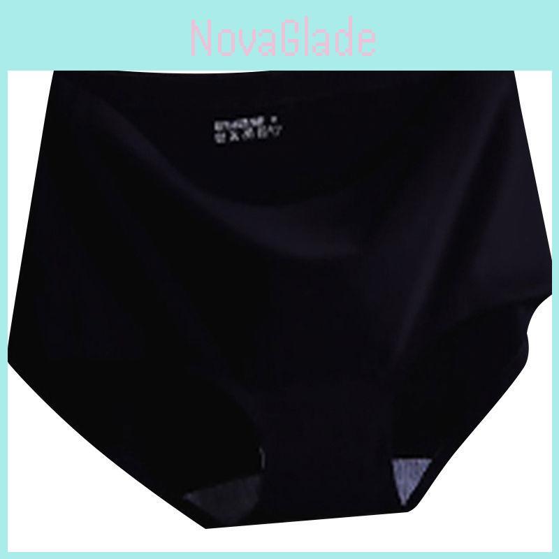 Luxurious Women Seamless Panties Ice Silk Mid Waist Briefs With Timeless Style