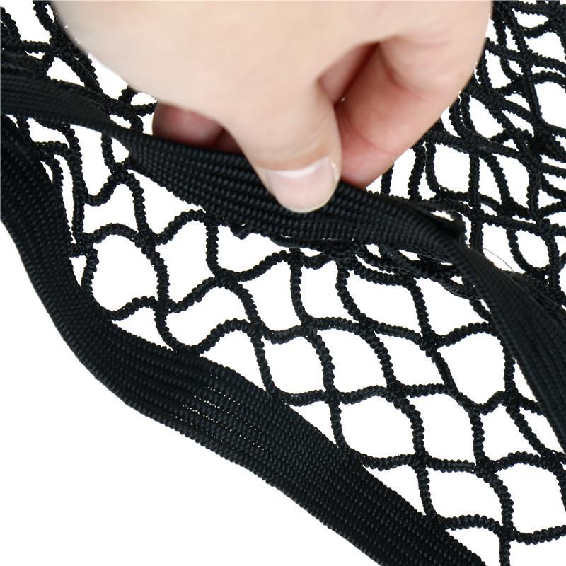 1Pcs Car Back Rear Trunk Seat Elastic String Net Mesh Storage Bag Organizer