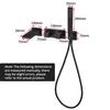 Black Wall Mounted Bathroom Faucet with Hand Shower Single Handle Spout Mixer Tap for Bathtub Modern Stylish Bath Faucets