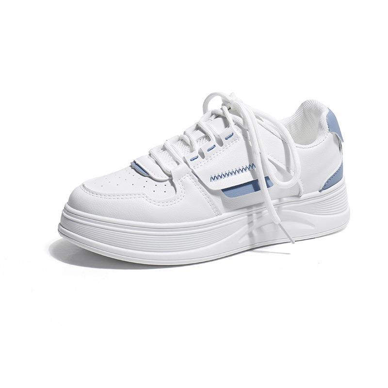 In little white shoes women's sports color matching breathable board shoes students new women's shoes heightening shoes travel shoes 2