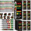 178 Pcs Black History Month Pens Gifts Black History Month Office Classroom Reward Sets Bulk Black History Ink Pens Bookmarks and Stickers for