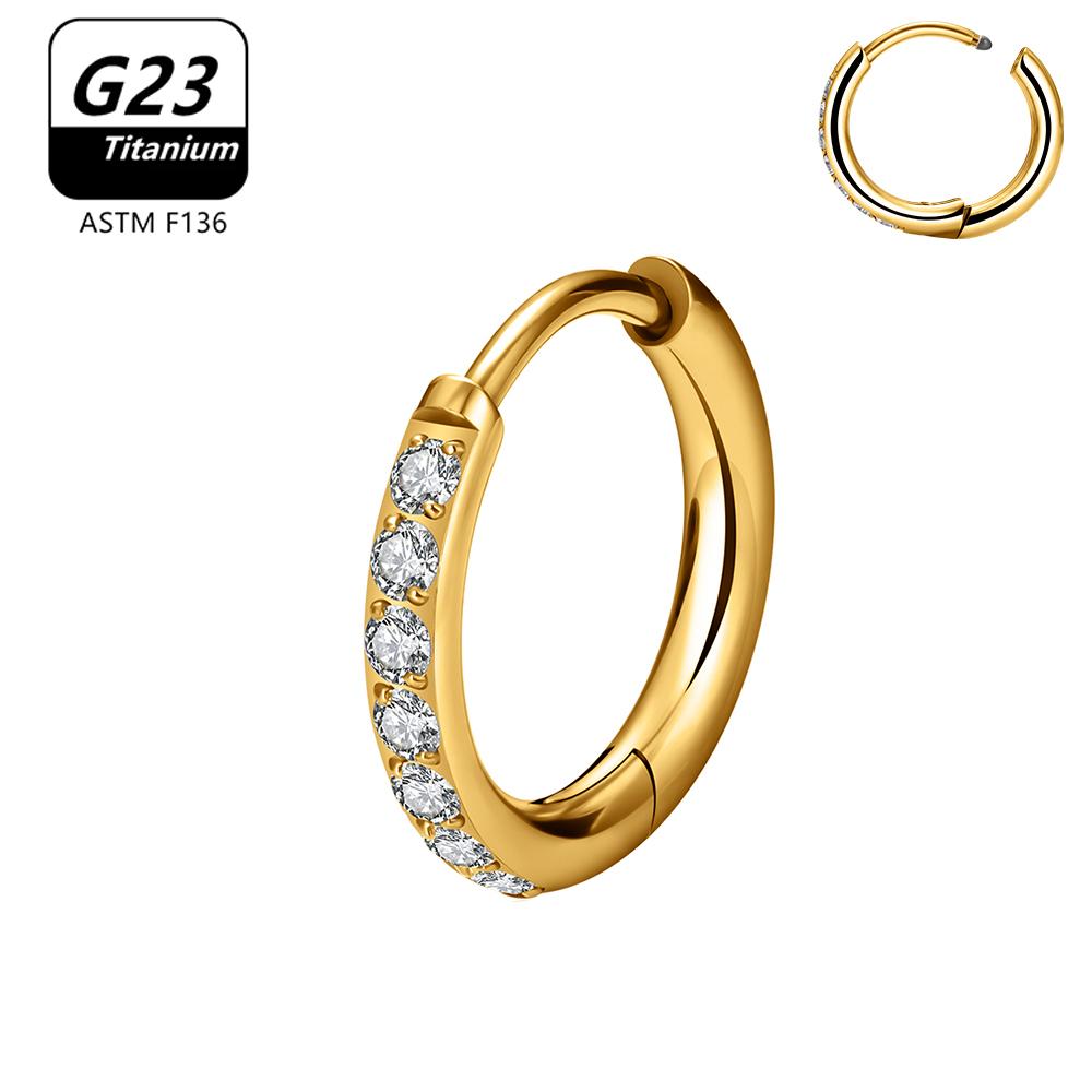 1/10pcs G23 Titanium Hoop Earring For Women Piercing Nose Ring ASTM F136 Body Jewelry Accessories New