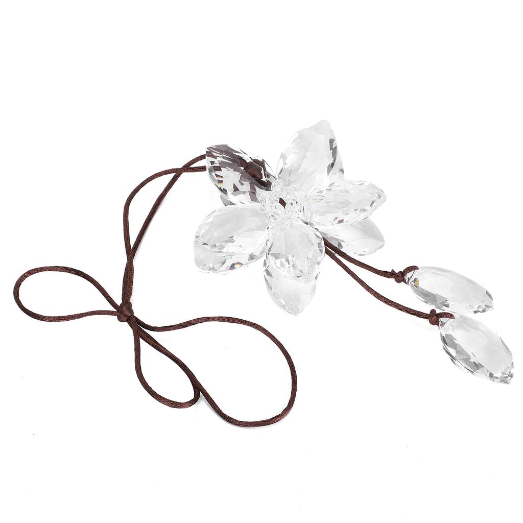 Crystal Flower Pendant Car Hanging Ornament Glass Lucky Accessories Gifts Crafts
