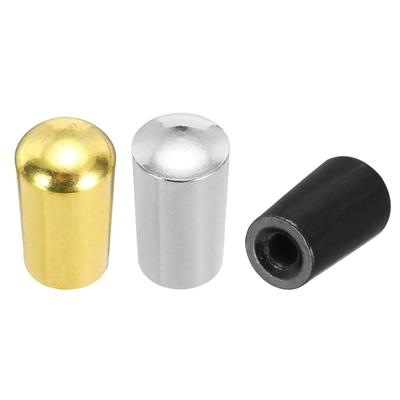 Uxcell 3Pcs Guitar Toggle Switch Brass Toggle Pickup Switch Knob Replacement Parts for LP Electric 3-Way Tips, M3.5 Screw-Type Tips, Guitars,