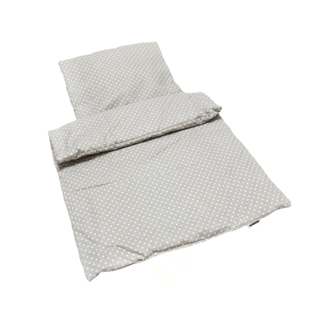 Two-piece Set for Stroller, Cradle - Quilt + Pillow - Gray Speckles