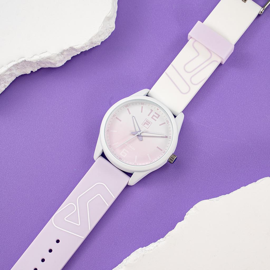 FILA 6485 Series Quartz Watch Silicone Strap 43mm Blue Dial Fashion Trend Women watches FLM38-6485-004