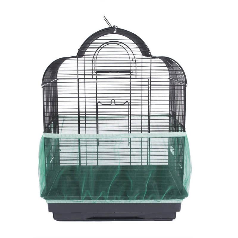 Birdcage Cover Nylon Mesh Bird Parrot Cover Dust Blocking Breathable Fabric Mesh Protective Hood Easy Cleaning Cage Accessories