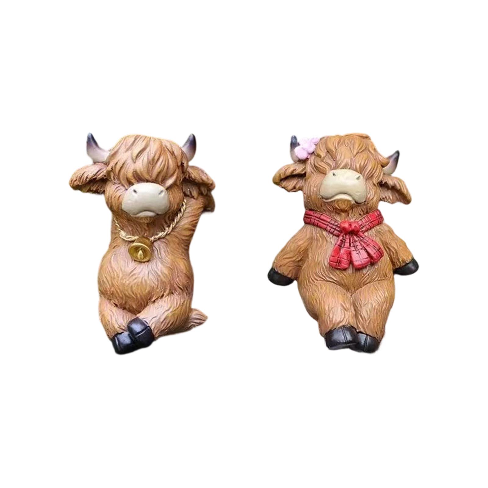 

Очаровательное подвесное украшение Пара коров - Декор из смолы для дома, сада и рабочего стола One Size