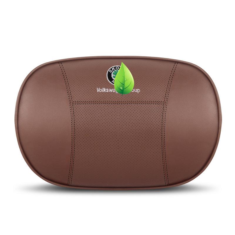 Skoda Car Memory Foam Headrest Cushion - Neck Protection and Lumbar Support Pillow