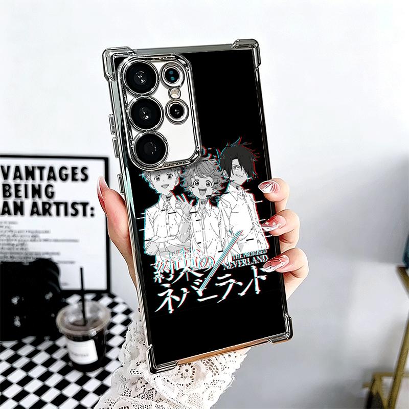The Promised Neverland Anime Soft Phone Case For Samsung Galaxy S26 Ultra S25 Edge S24 FE S23 Plus S22 S21 + S20 Plating Anti-Fa