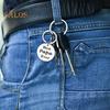Stainless Steel Keychain Dad from Son Best Dad Ever Keychain Gift Double Sided Letter Print Keyring Valentine Day Heartwarming Gift