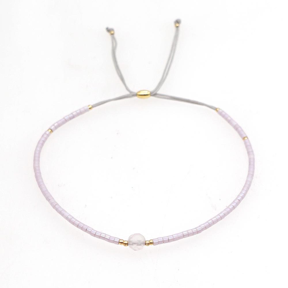 Retro Colorful Seed Bead & Faux Pearl Adjustable Bracelet - Trendy Hand-woven Jewelry for Women