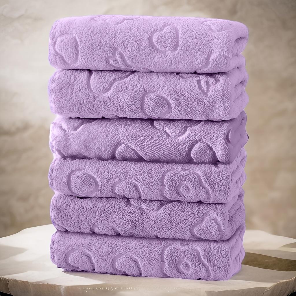 

6pcs Colorful Coral Fleece Towel Set Soft Fluffy Skin-Friendly Highly Absorbent Quick-Drying Face Towels Fade-Resistant Durable 6pcs